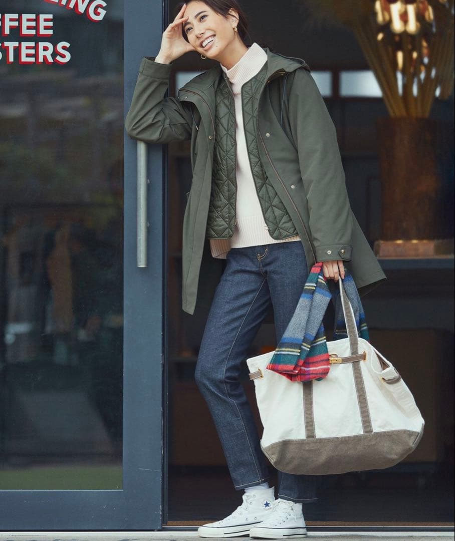 大きいサイズ48＊２３区 本澤裕治氏 ボーイフィット デニム＊自由区ICB組曲