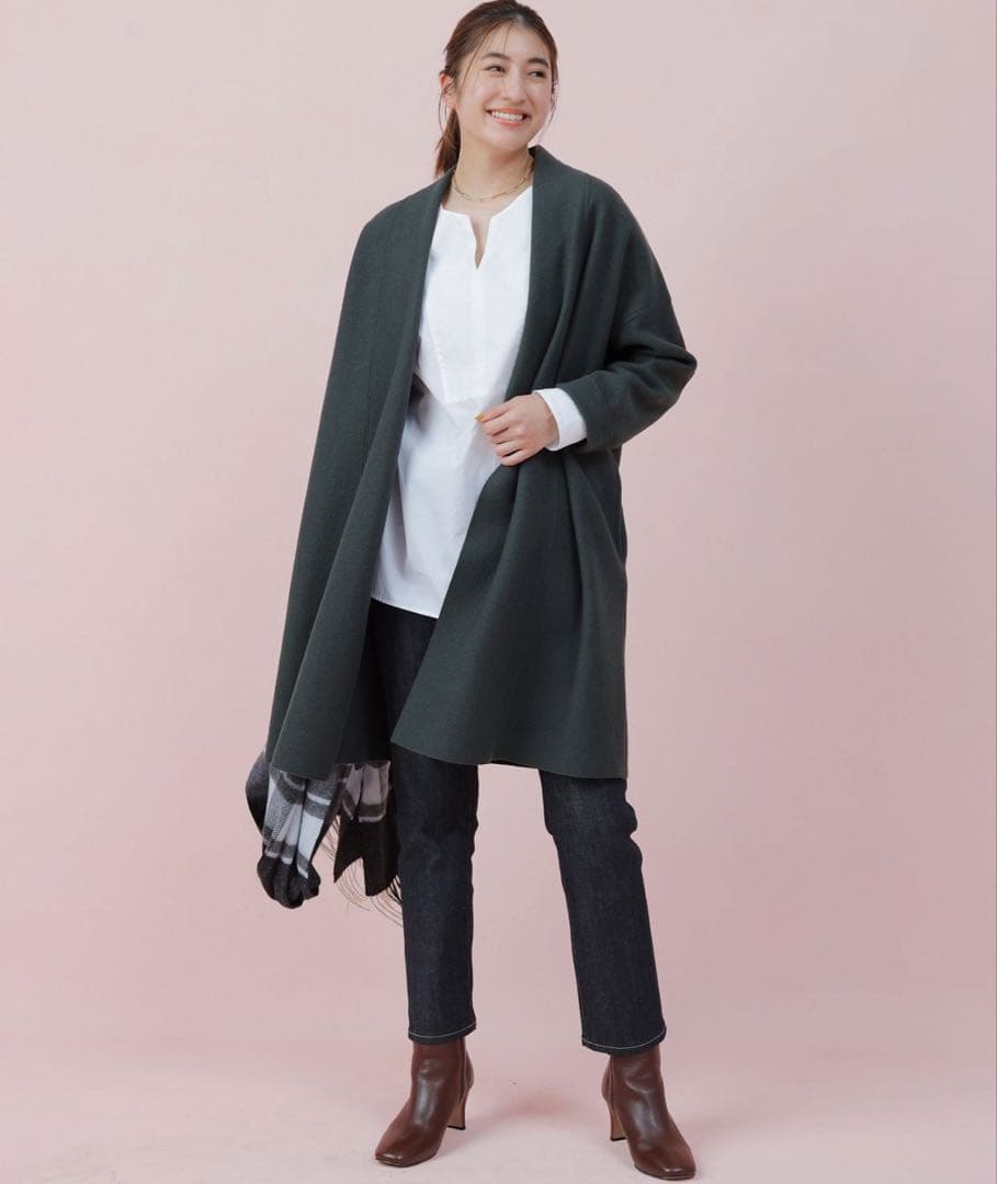 大きいサイズ48＊２３区 本澤裕治氏 ボーイフィット デニム＊自由区ICB組曲