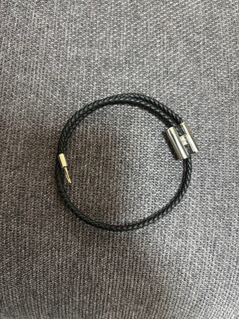 [最終・美品] HERMES レザーブレスレット　トゥルニ　トレッセ