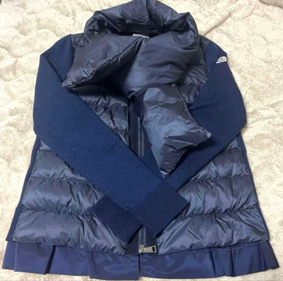 MONCLER ネイビー ダウン　カーディガン　マフラーセット