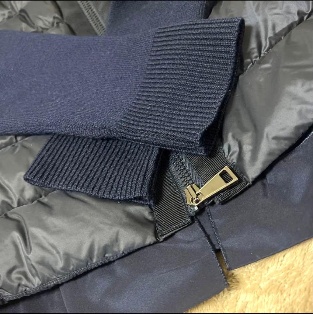 MONCLER ネイビー ダウン　カーディガン　マフラーセット