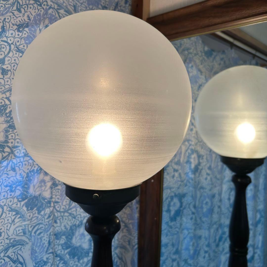 アンティーク✨フロアランプ✨ スタンド照明 すりガラス