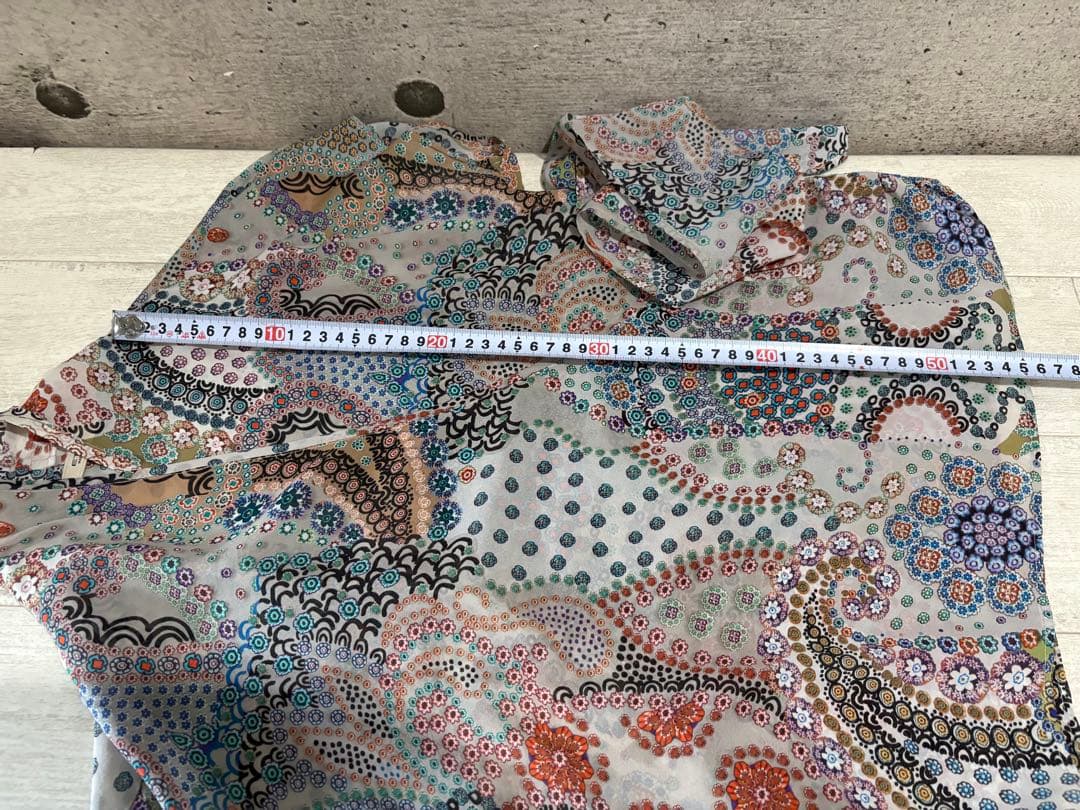 ETRO シルクカシュクールブラウス イタリア製 ドット ペイズリー　42