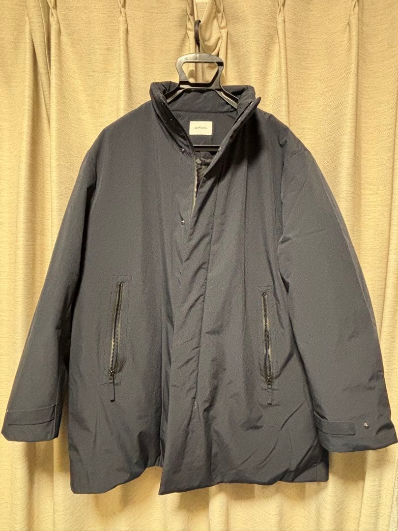 SHIPS any ネイビー ステンカラーダウン　Lサイズ