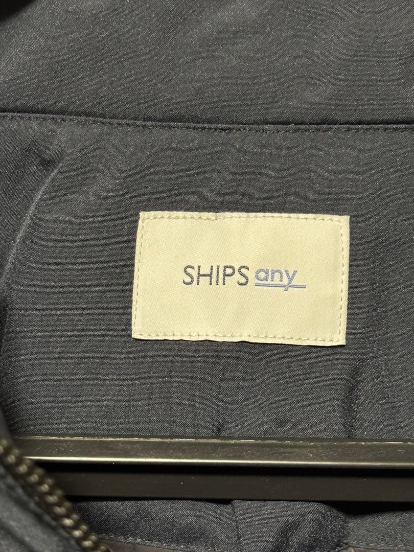 SHIPS any ネイビー ステンカラーダウン　Lサイズ