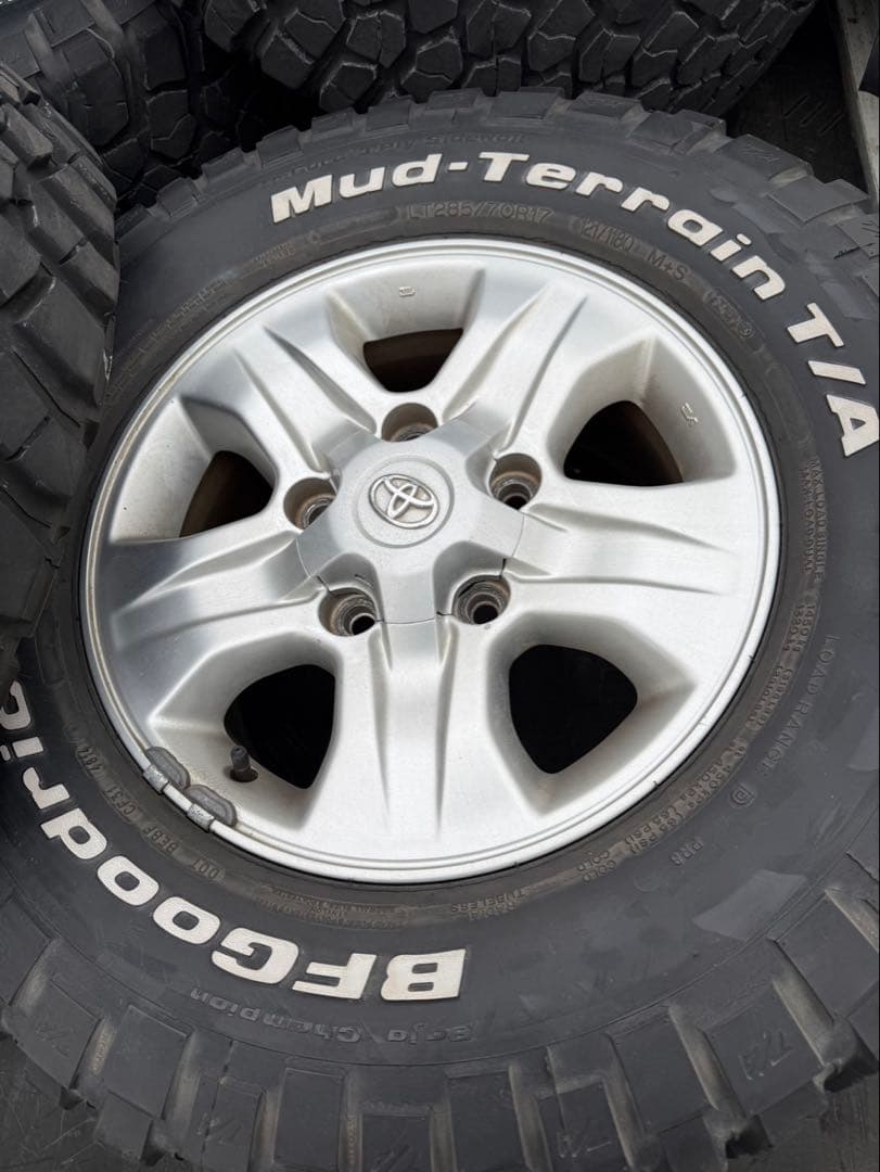 ランクル100 純正アルミホイール BFグッドリッチ MTタイヤ付 4本セット