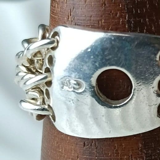 608 gunda ガンダ リング チェーンリング シルバー 保存袋付き