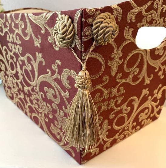 マガジンボックス 小物入れ ジェニファーテイラー タッセル 赤 33175MH