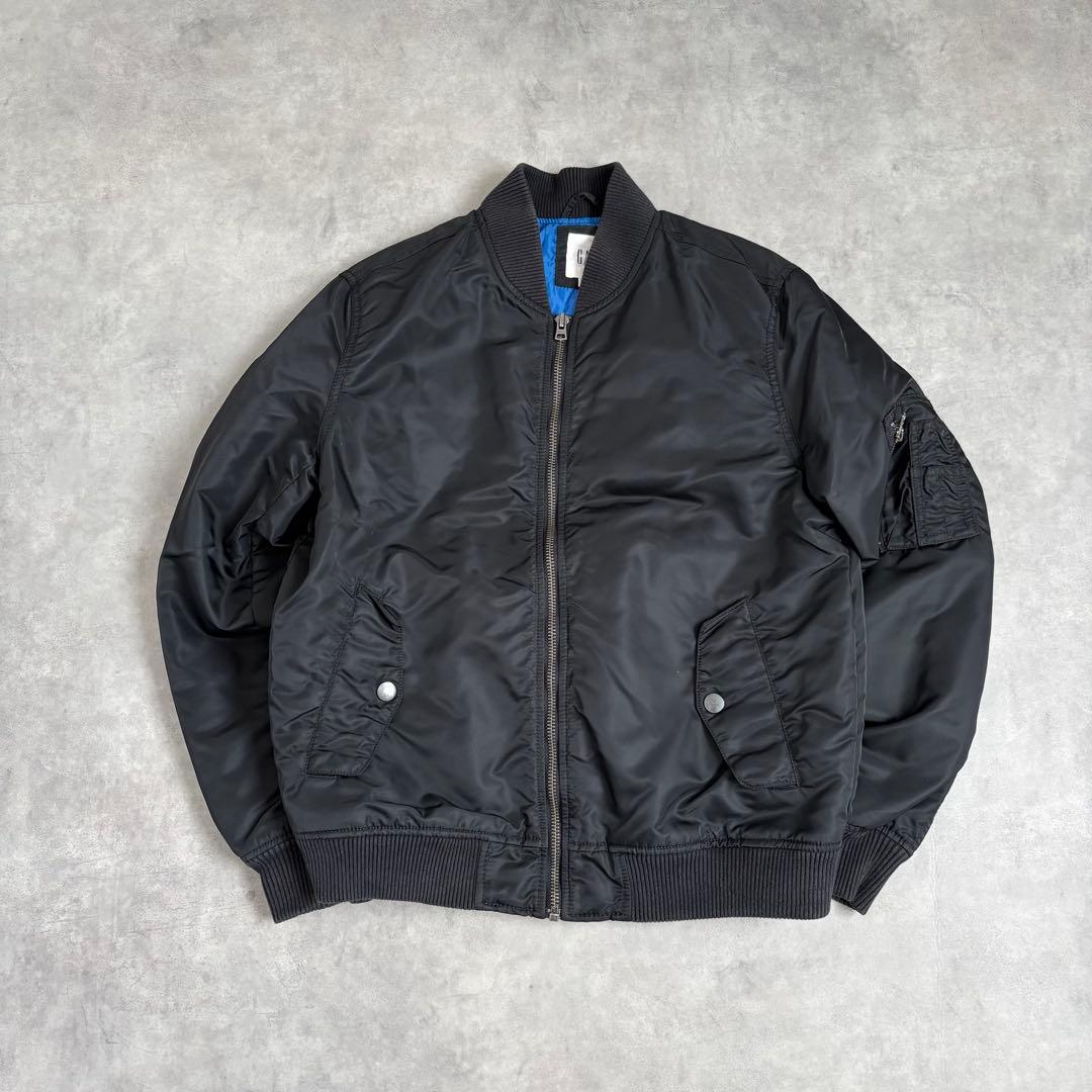 old gap ma-1 ブルゾンジャケット ブラック 古着 S 短丈