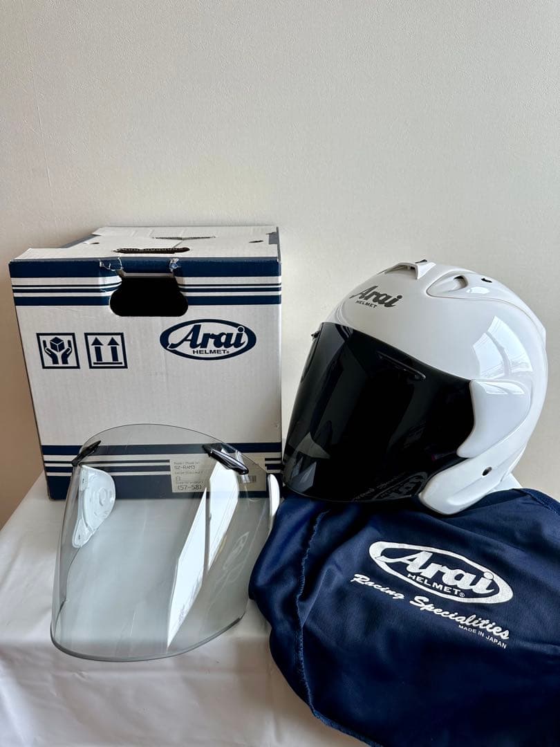 寿*司様 Arai アライ SZ-Ram3 ホワイト ジェットヘルメット　57-