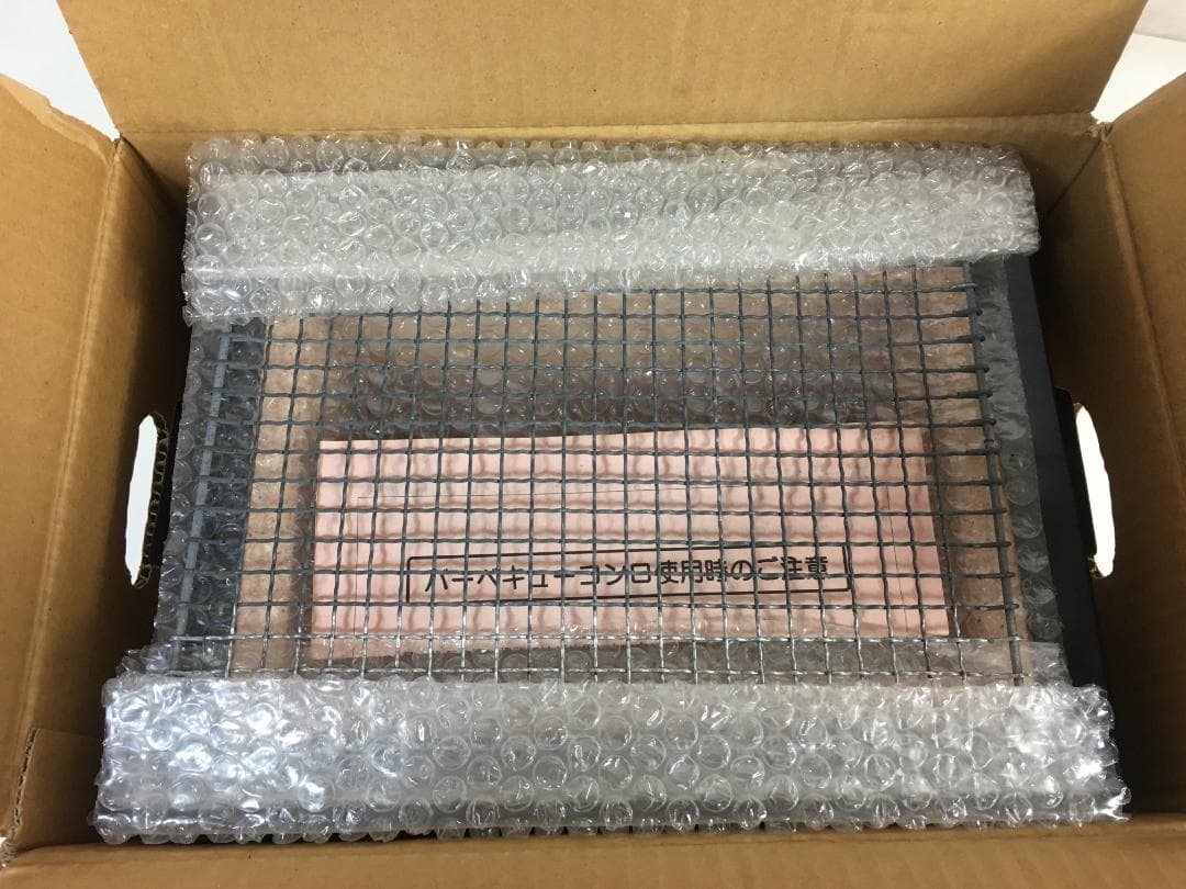 ☆開封未使用 能登 炭火焜炉 BQ8F号 (約2人〜4人用)　珪藻土コンロ