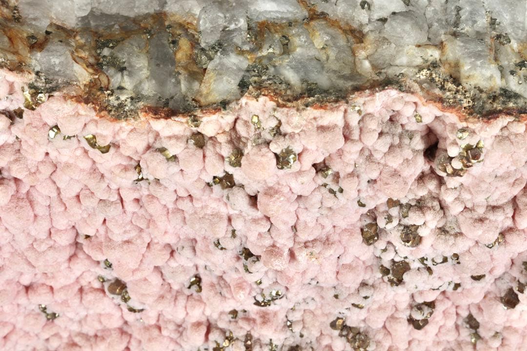 国産菱マンガン鉱 インカローズ 原石 黄鉄鉱共生 天然石 台座付 23.8kg