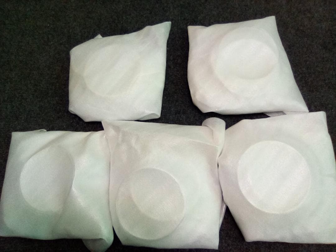 【未使用品】有田焼 源右衛門窯 染付向日葵絵 銘々皿　五枚セット