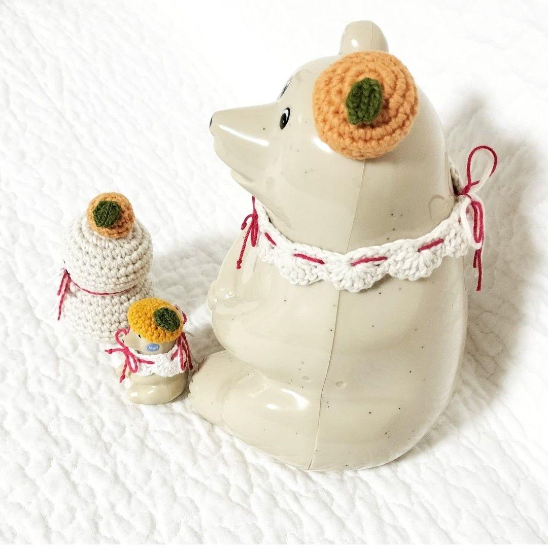 【オーダーページ 】しろくま貯金箱＊鏡餅風コーデ