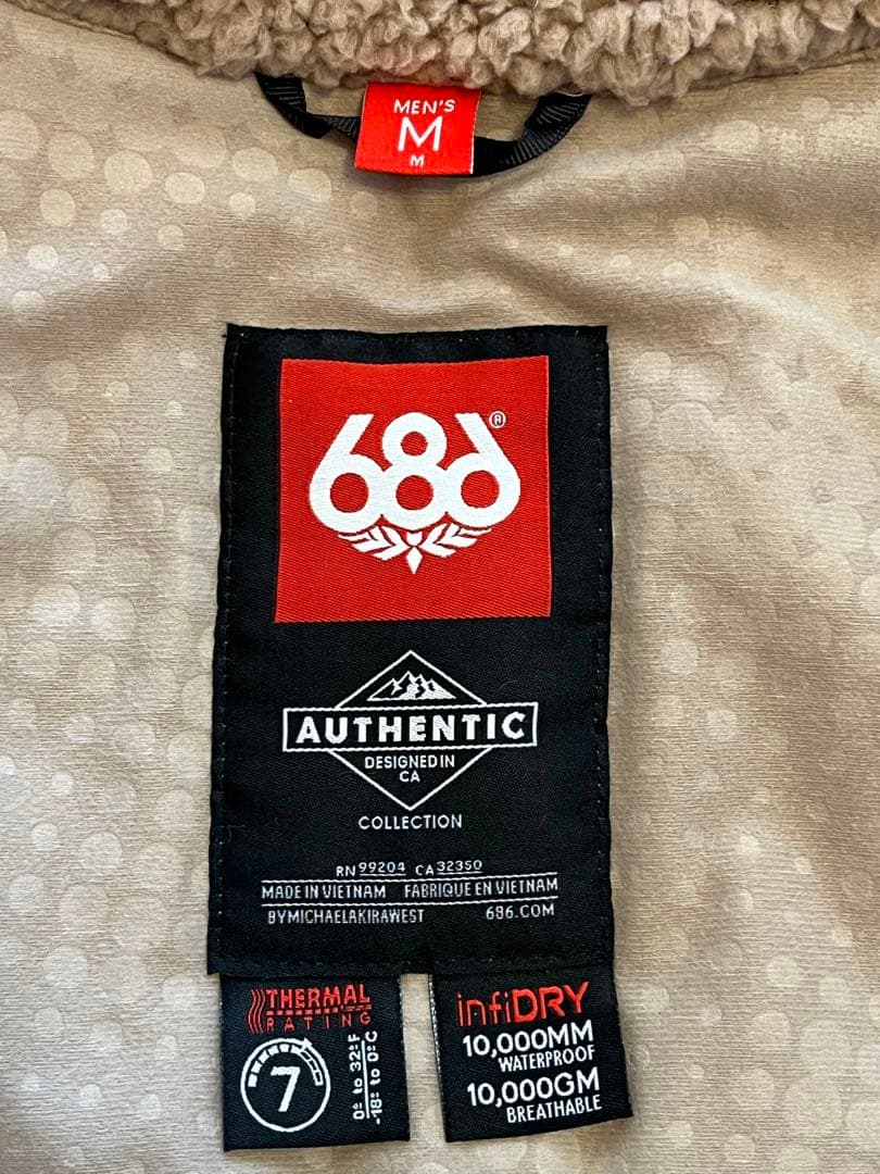 686 スノーボードウェア　上下セット M