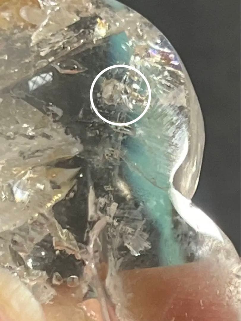 ハートの水入水晶とアマゾナイトのブレスレット