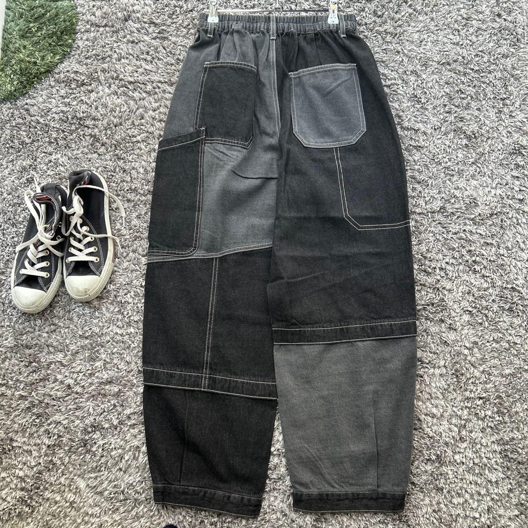 シェリーさん リビルドパッチポケットデニムパンツ GLAY MIX