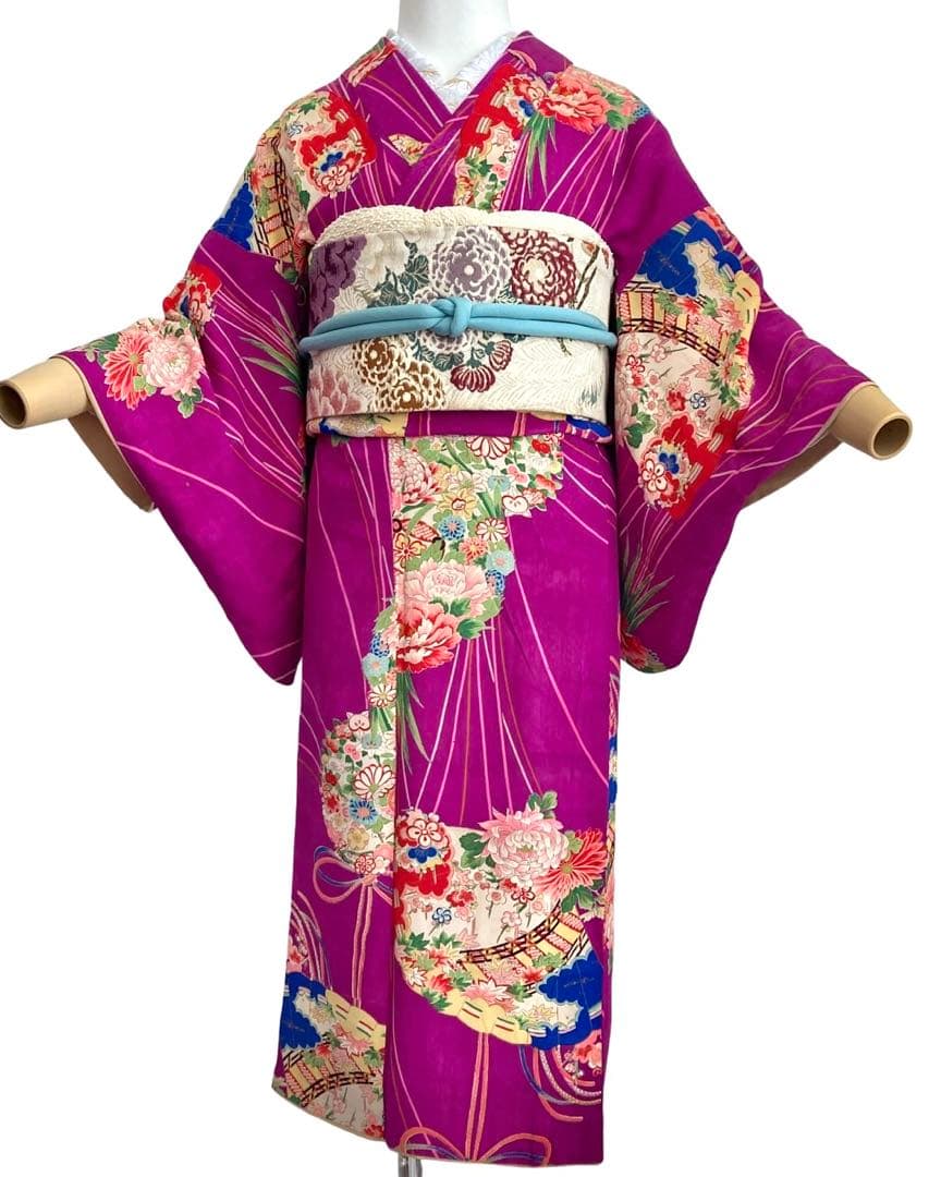 女の子 7歳〜ジュニア 子供着物 七五三 アンティーク着物 NO88