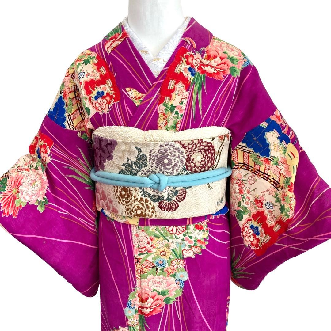 女の子 7歳〜ジュニア 子供着物 七五三 アンティーク着物 NO88