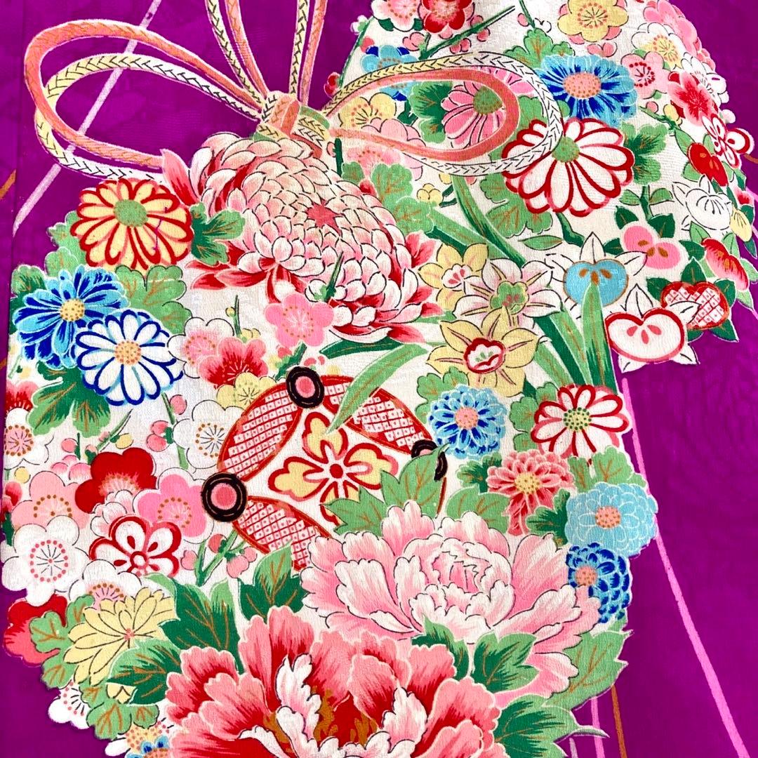 女の子 7歳〜ジュニア 子供着物 七五三 アンティーク着物 NO88