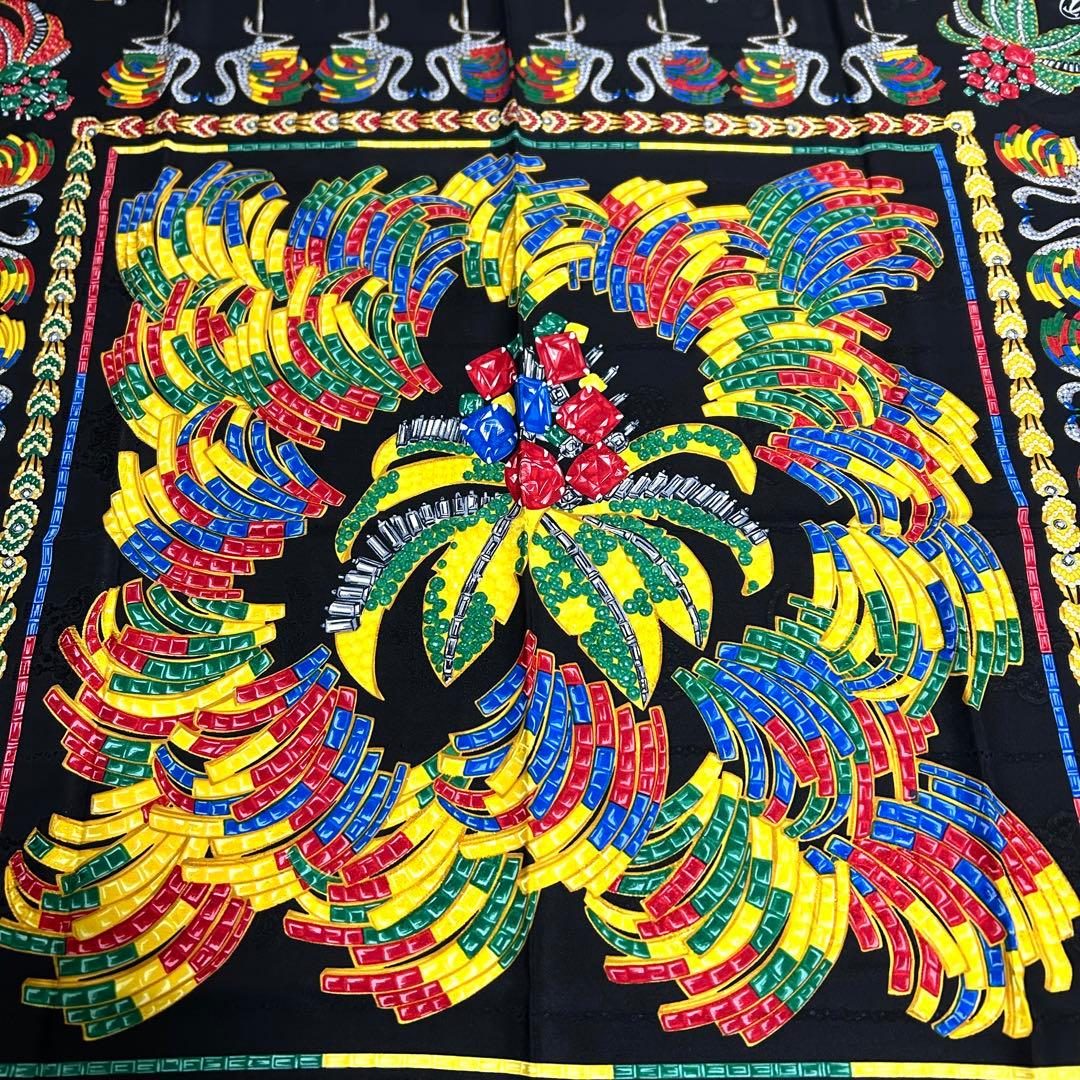 Cartier カルティエ シルクスカーフ 宝石 フラミンゴ柄