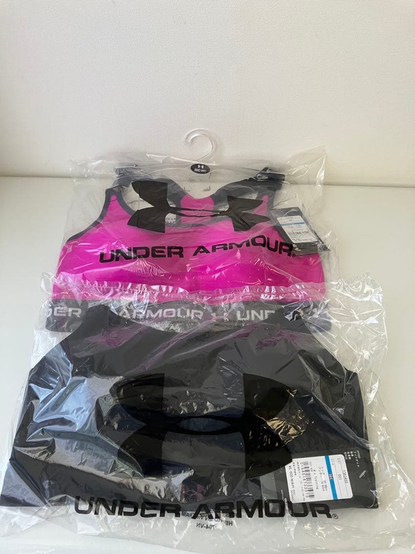 UA スポーツブラ 36C(C80) XL相当 ハイサポート 2着セット