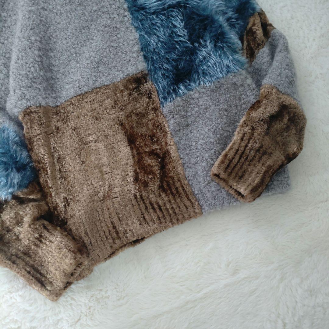 ZUCCA　ズッカ　ニット　ファー　異素材