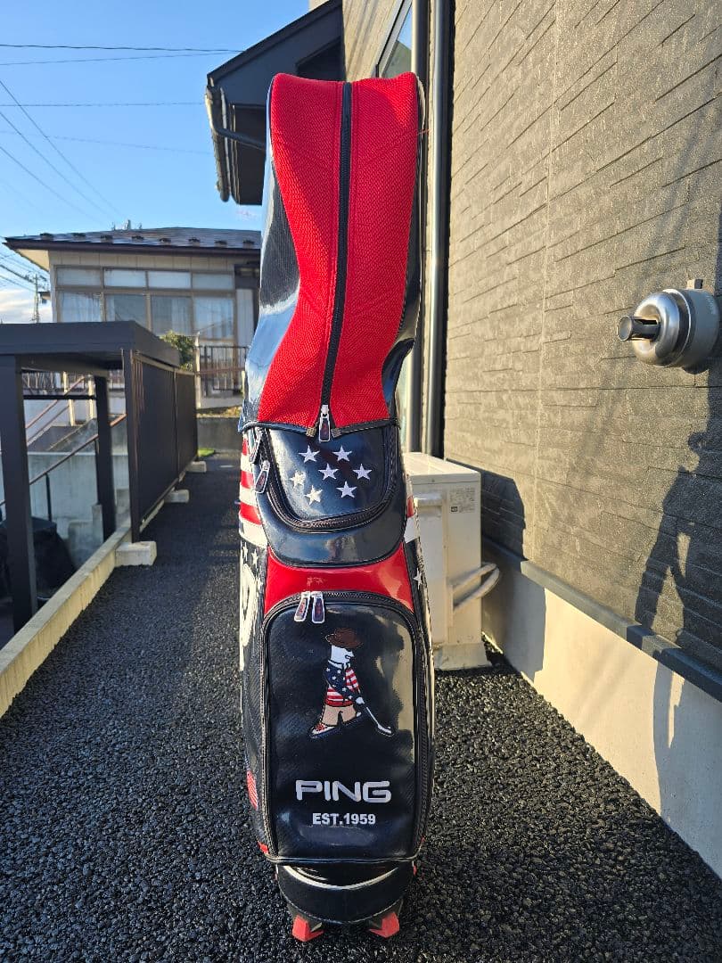 PING キャディバッグ アメリカ国旗デザイン　限定品　おまけ付き