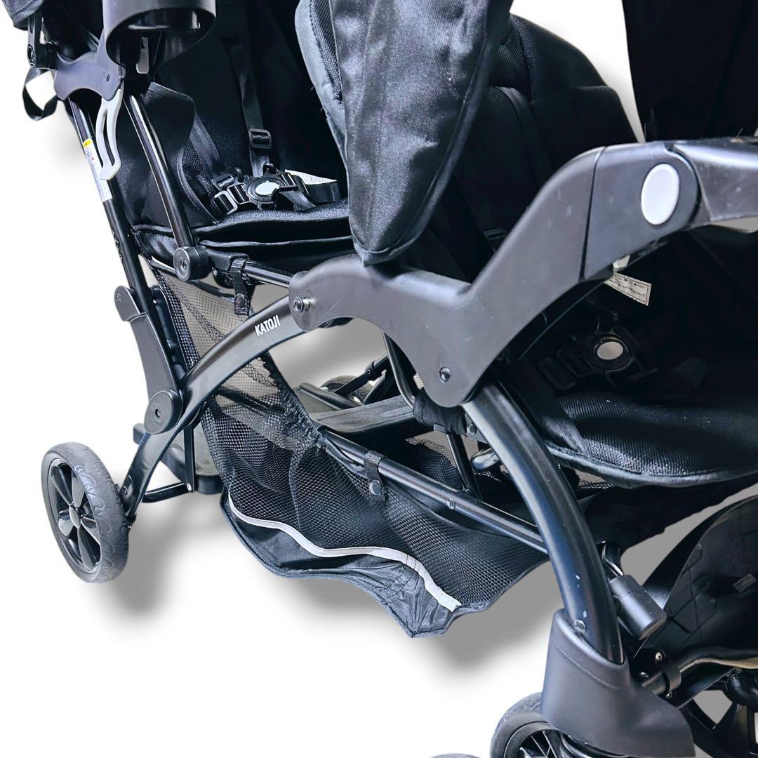 【極美品】KATOJI 2人乗りベビーカー 二人でゴーDX 限定 ブラック