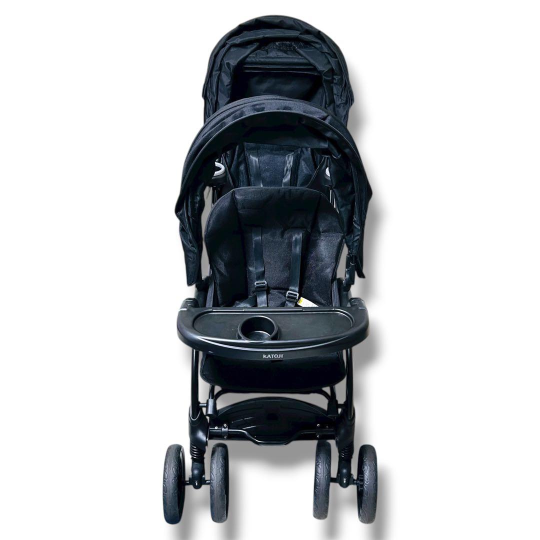 【極美品】KATOJI 2人乗りベビーカー 二人でゴーDX 限定 ブラック