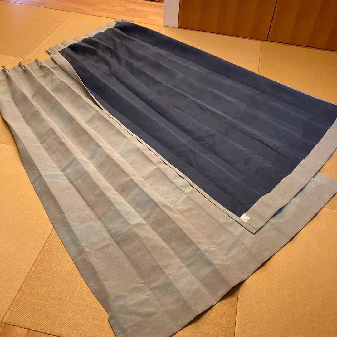 ウニコ　unico 80×210両開き ナミナミ遮光カーテン レースセット