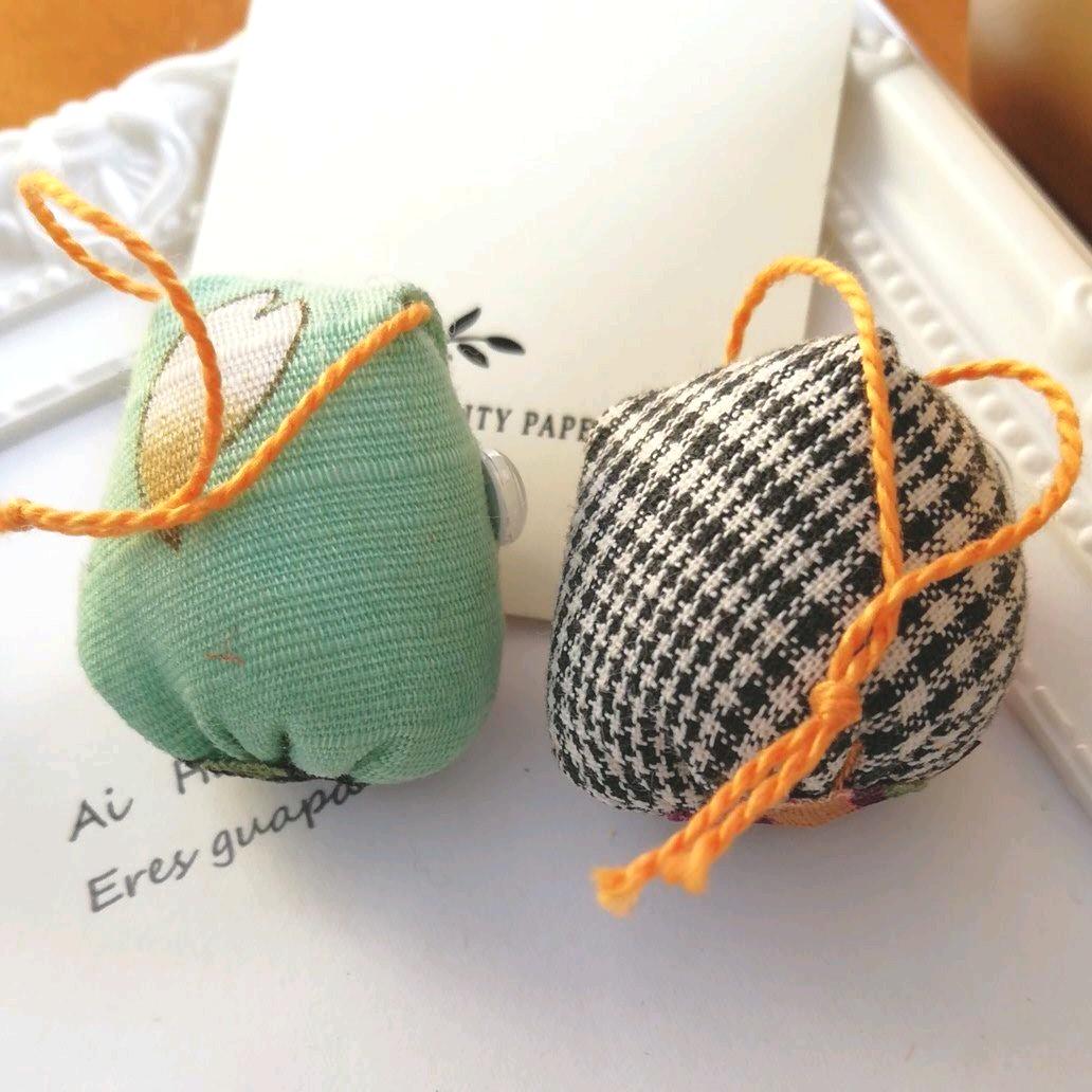 2匹セット　ふくろう　ハンドメイド　置物　人形　ちりめん　ひも付き　リメイク