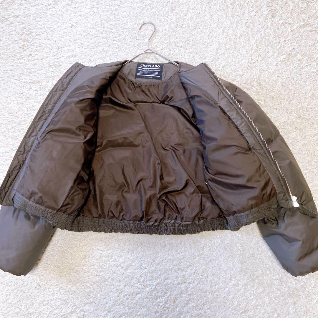 The Loft Labo ロフトラボ　ノーカラーダウンジャケット　チャコール