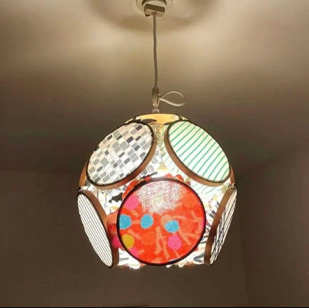 cocca ペンダントライト　マリメッコ生地