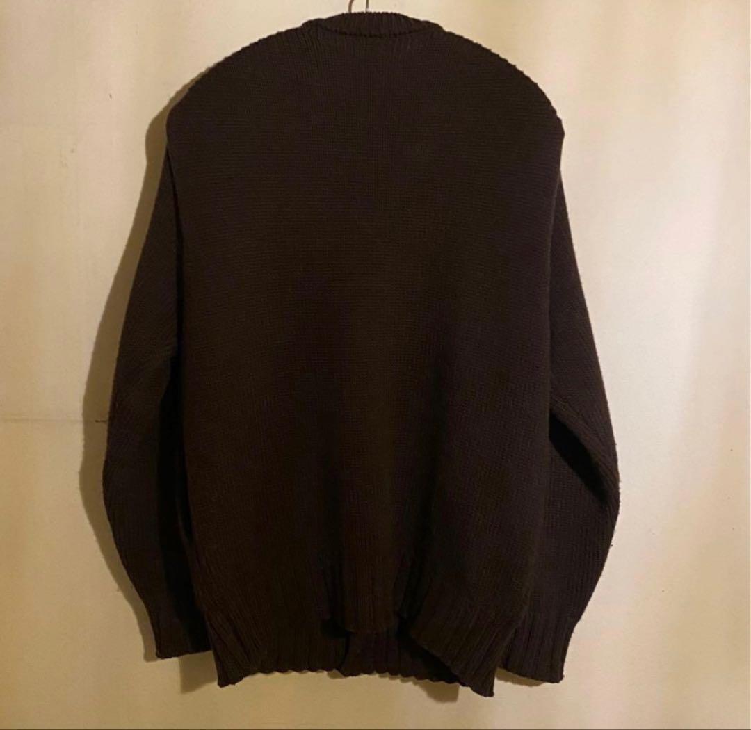 トップス PHIGVEL MIL CREWNECK CARDY VINTAGE BROWN