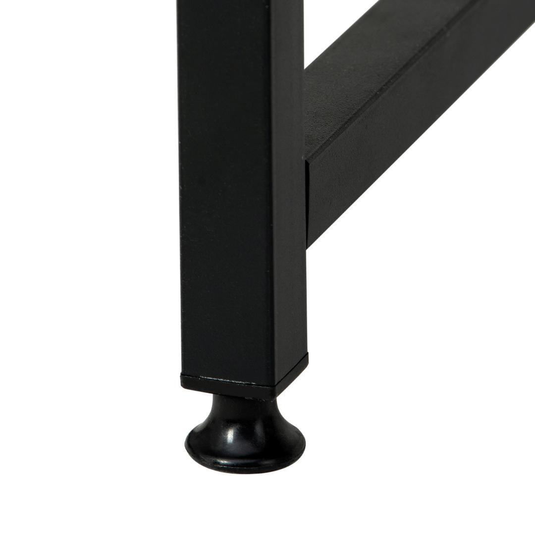 【ブラック】パソコンデスク キャスター付きで移動可能ラック付き デスク学習デスク