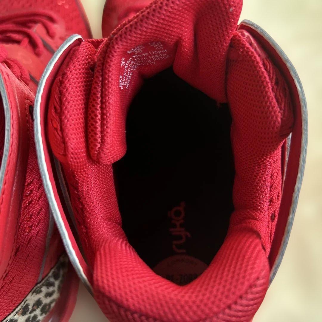 「新品未使用」ryka シューズ 赤&レパード　23センチ