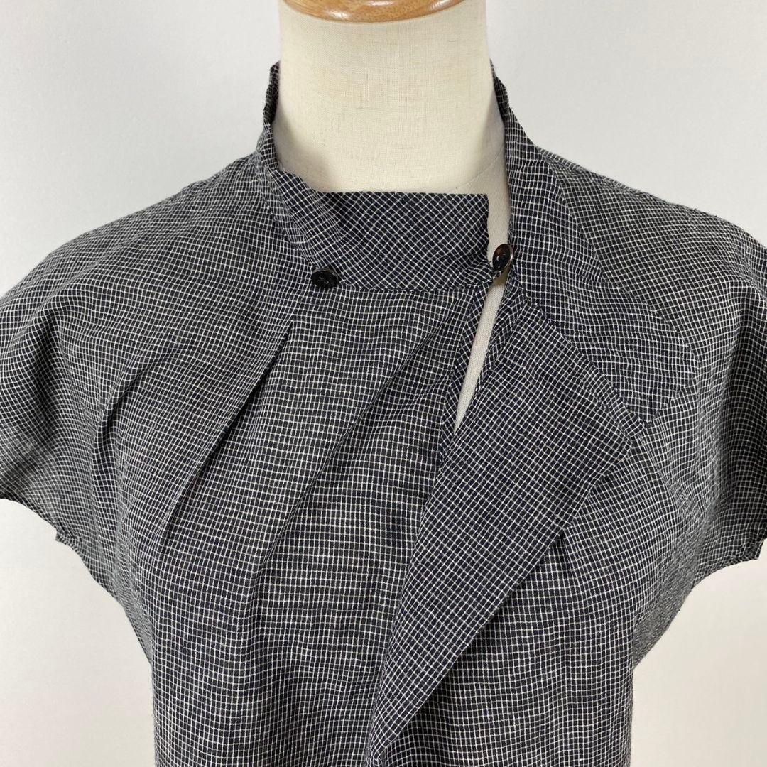 JURGEN LEHLヨーガンレール バンドカラープルオーバーブラウス ドルマン