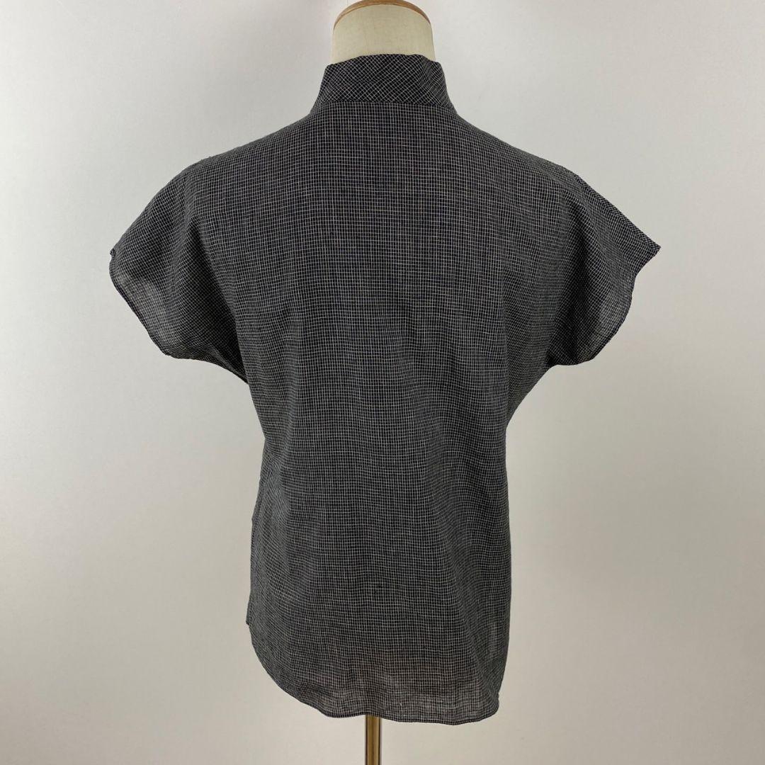 JURGEN LEHLヨーガンレール バンドカラープルオーバーブラウス ドルマン