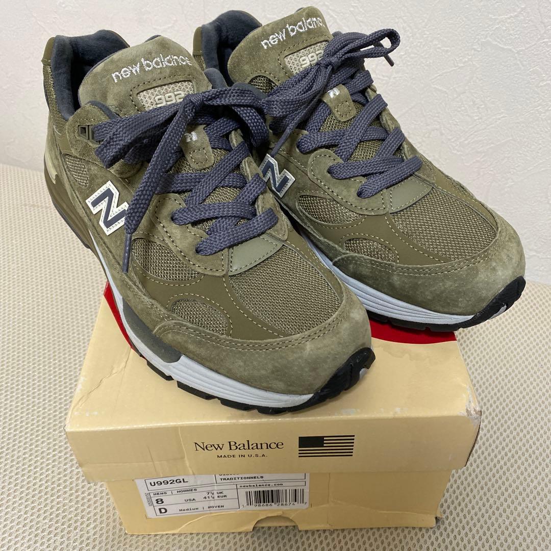 New Balance U992GL オリーブ 大人気992、カラー希少‼️