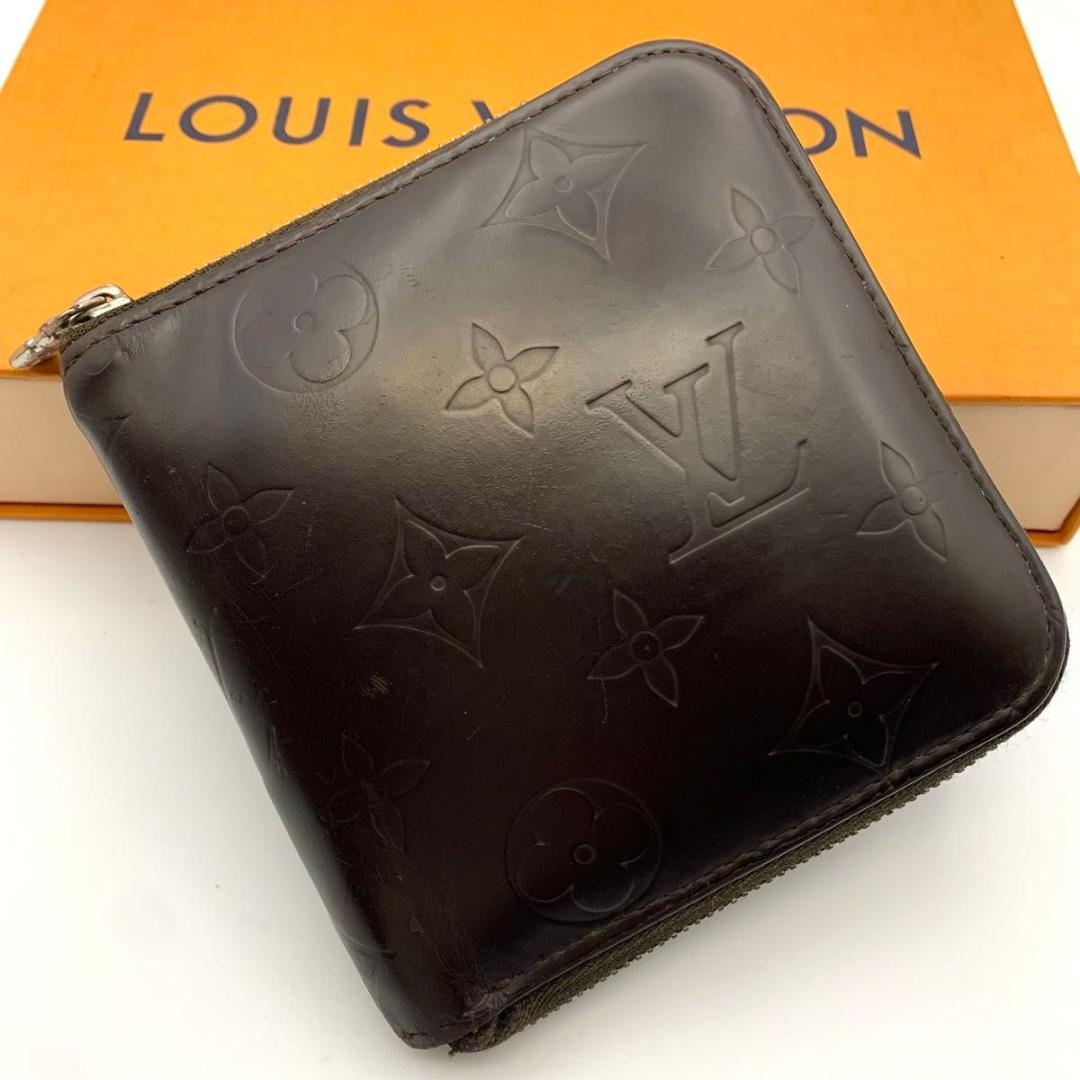 鑑定済み ルイヴィトン ポルトモネジップ モノグラム グラセ 財布 コンパクト