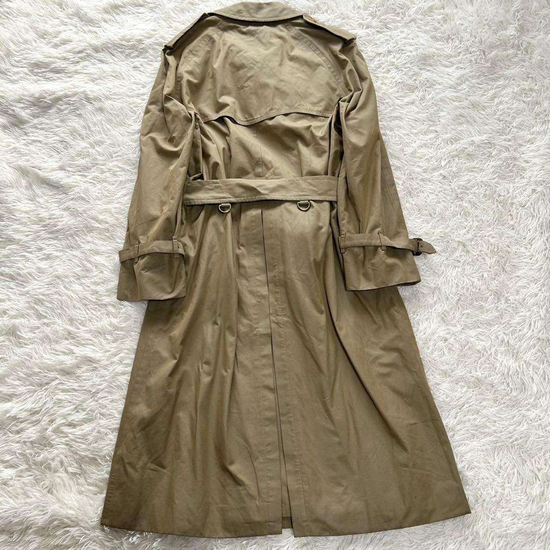 【希少L 美品】バーバリー　トレンチコート　ノバチェック ベルト完備　ベージュ