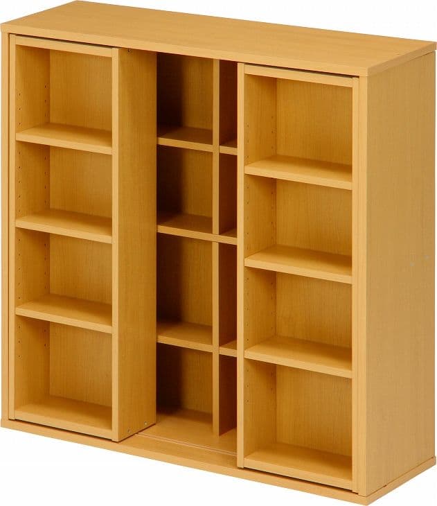 《新品・送料無料》ダブルスライドラック　ナチュラル