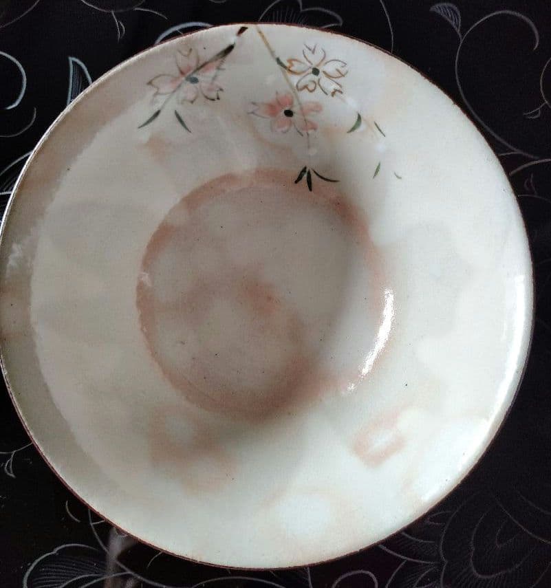 ◆京焼 清水焼 四季草花 夫婦飯碗 俊山