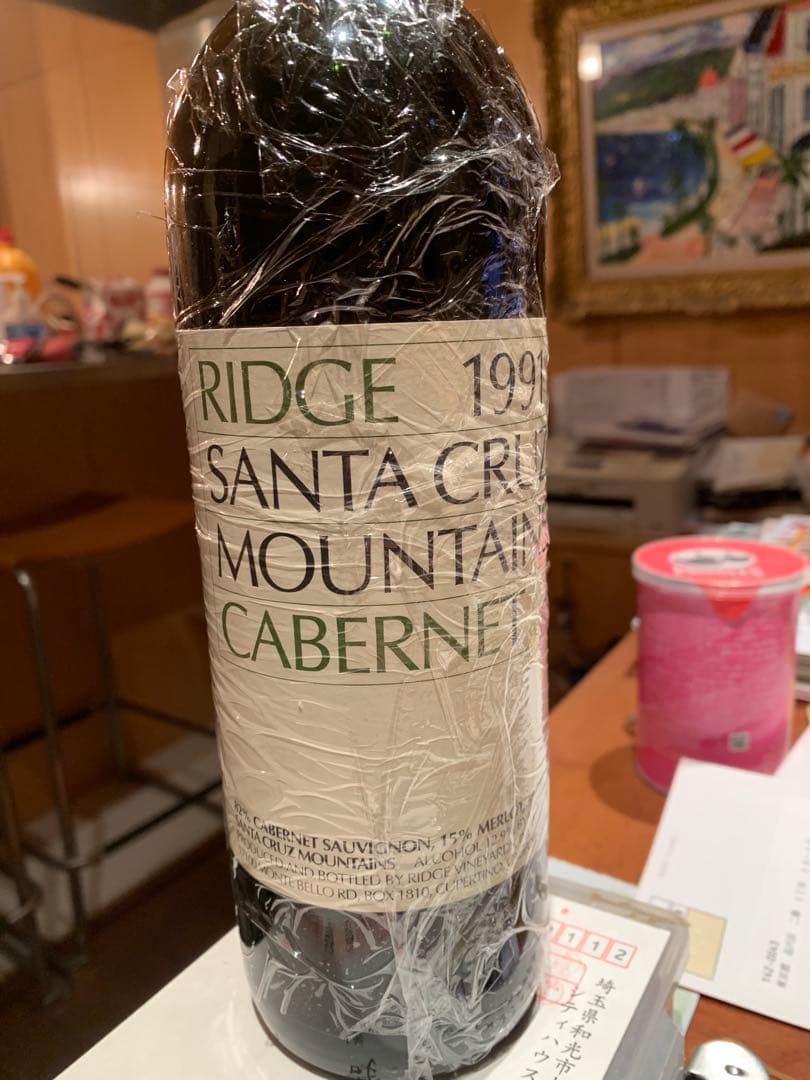 ワイン Ridge Santa Cruz Mountains Cabernet