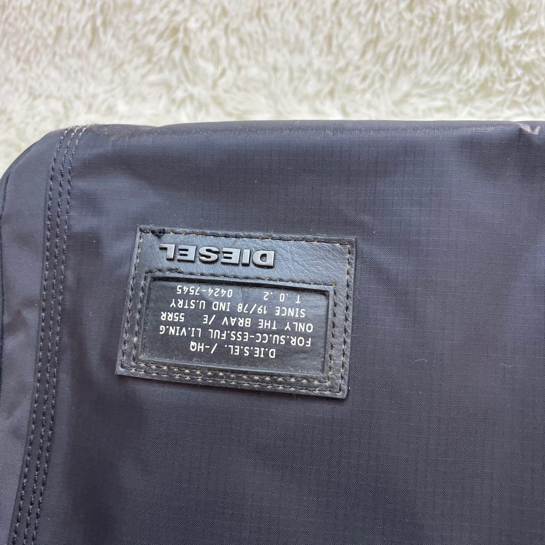 【大容量】ディーゼル トートバッグ A4収納可 ナイロン ブラック 通勤 通学