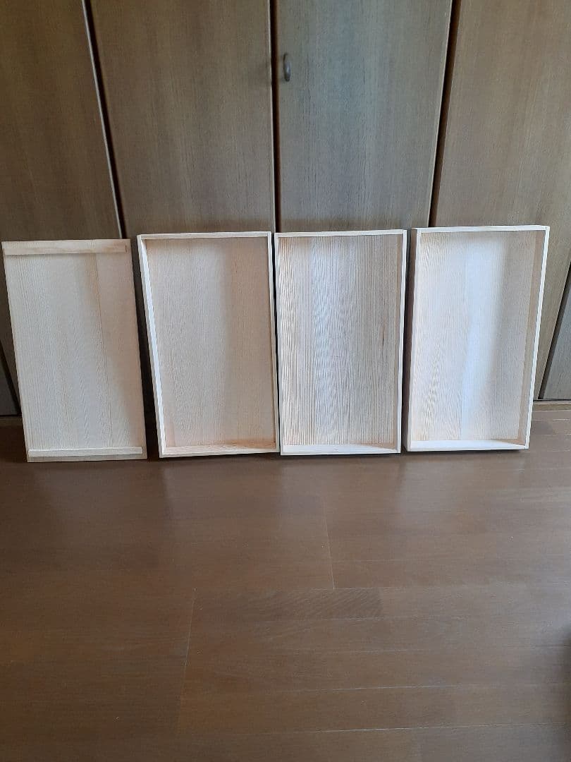 餅箱3段セット　木製　蓋1個付　餅箱　もろぶた　池川木材工業