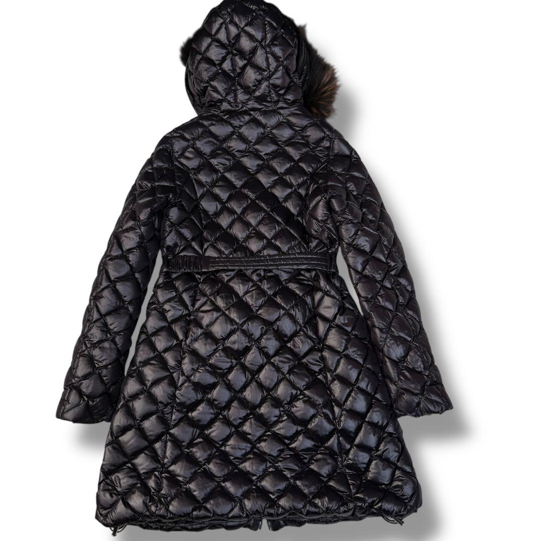 美品 TATRAS PALMA 2way Aライン フレア ロングコート 黒M