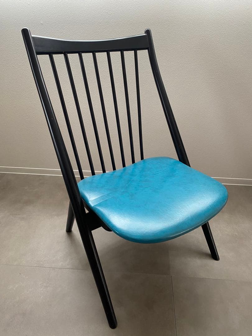 ② 飛騨産業 キツツキ CASCADA 椅子 座面 張替え済み オールド