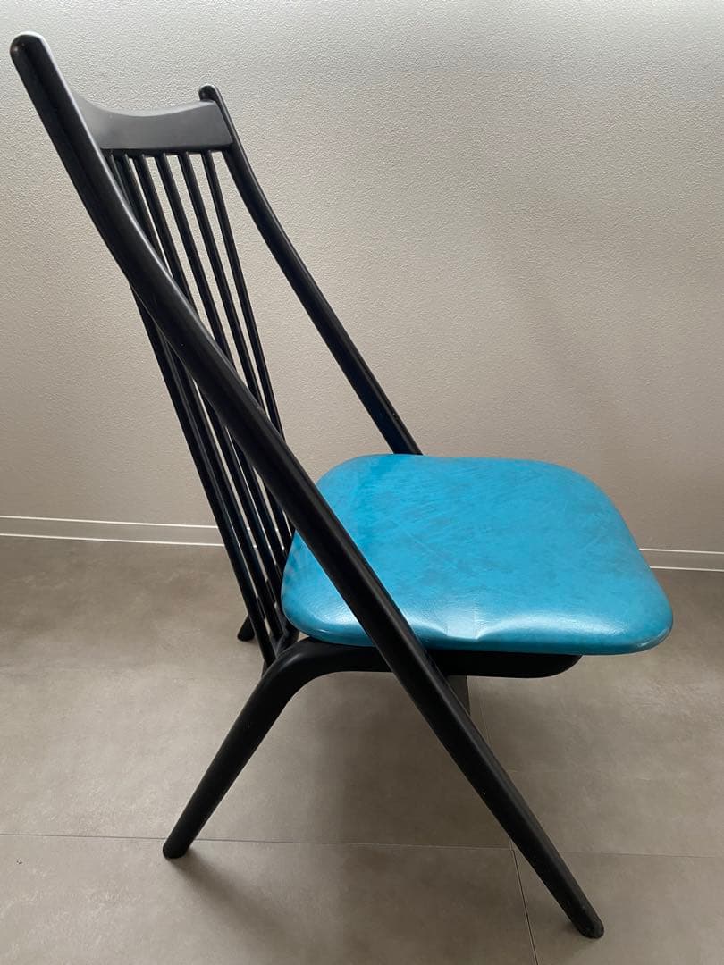 ② 飛騨産業 キツツキ CASCADA 椅子 座面 張替え済み オールド